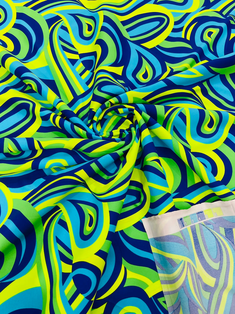 Retro Paisley Spandex, by The Yard.