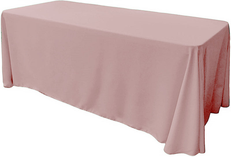 90" X 120" Rectangular Seamless Polyester Poplin Tablecloth, for Party/Wedding Tablecloth