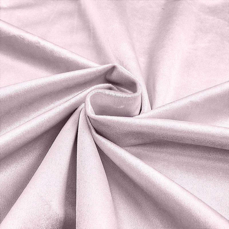 Blush Pink 58"/60Inches Wide Royal Velvet Upholstery Fabric. Sold By The Yard.