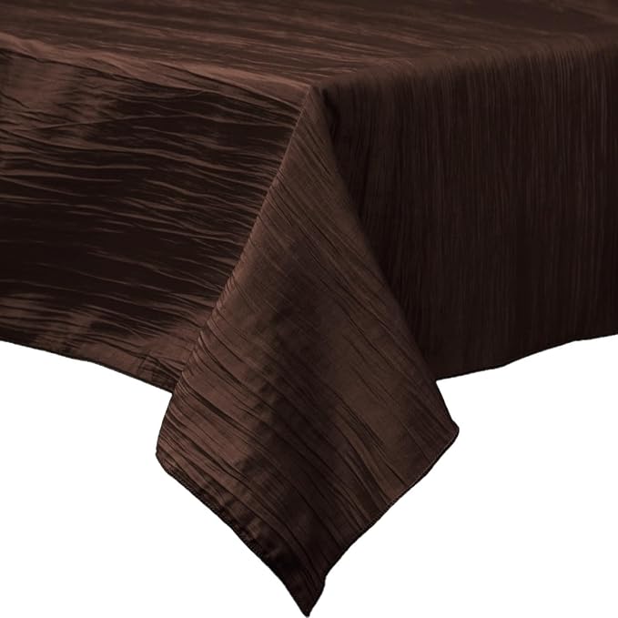 Rectangular Light Weight Accordion Design Crushed Taffeta Seamless Table Overlay. (58" Inches x 120" Inches)