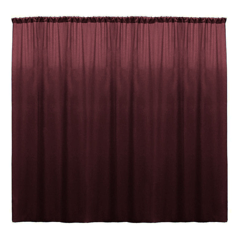 Backdrop Drape Curtain 10 Feet Wide x 20 Feet High, Polyester Poplin SEAMLESS 1 Panel.