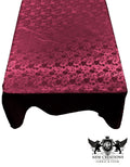 Rectangular Tablecloth Roses Jacquard Satin Overlay for Small Coffee Table Seamless. (60 Inches x 144 Inches)