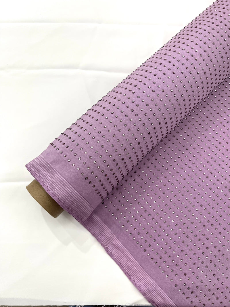 RHINESTONE NYLON SPANDEX FABRIC (By The Yard)