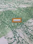 Galaxy Glitter Design On A Mesh Lace 54" Wide| New Creations Fabric & Foam Inc.