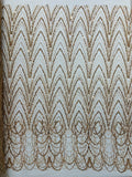 Luxury Chain Geometric Beaded Lace, by The Yard.