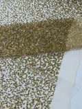 Glitter Rhinestones on Mesh Fabric, | Glimmer | Sparkle Fabric (by The Yard).