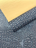 Metallic Gator Vinyl Fabric 54" Wide / Upholstery Crafting Accessories Applications Faux Leather PVC.