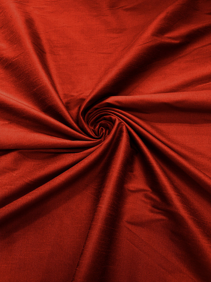Cranberry -Polyester Dupioni Faux Silk Fabric/ 55” Wide/Wedding Fabric/Home Decor.