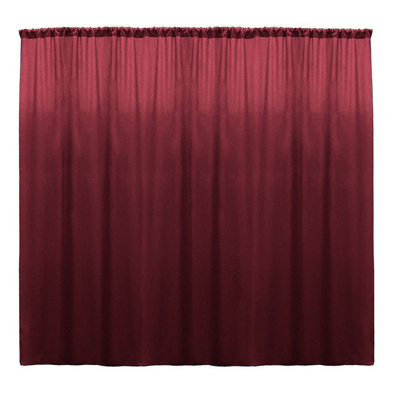 Backdrop Drape Curtain 10 Feet Wide x 15 Feet High, Polyester Poplin SEAMLESS 1 Panel.