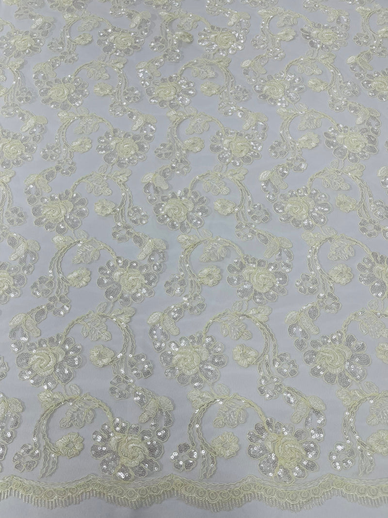 PAMELA FLORAL EMBRIDERY LACE (By The Yard)