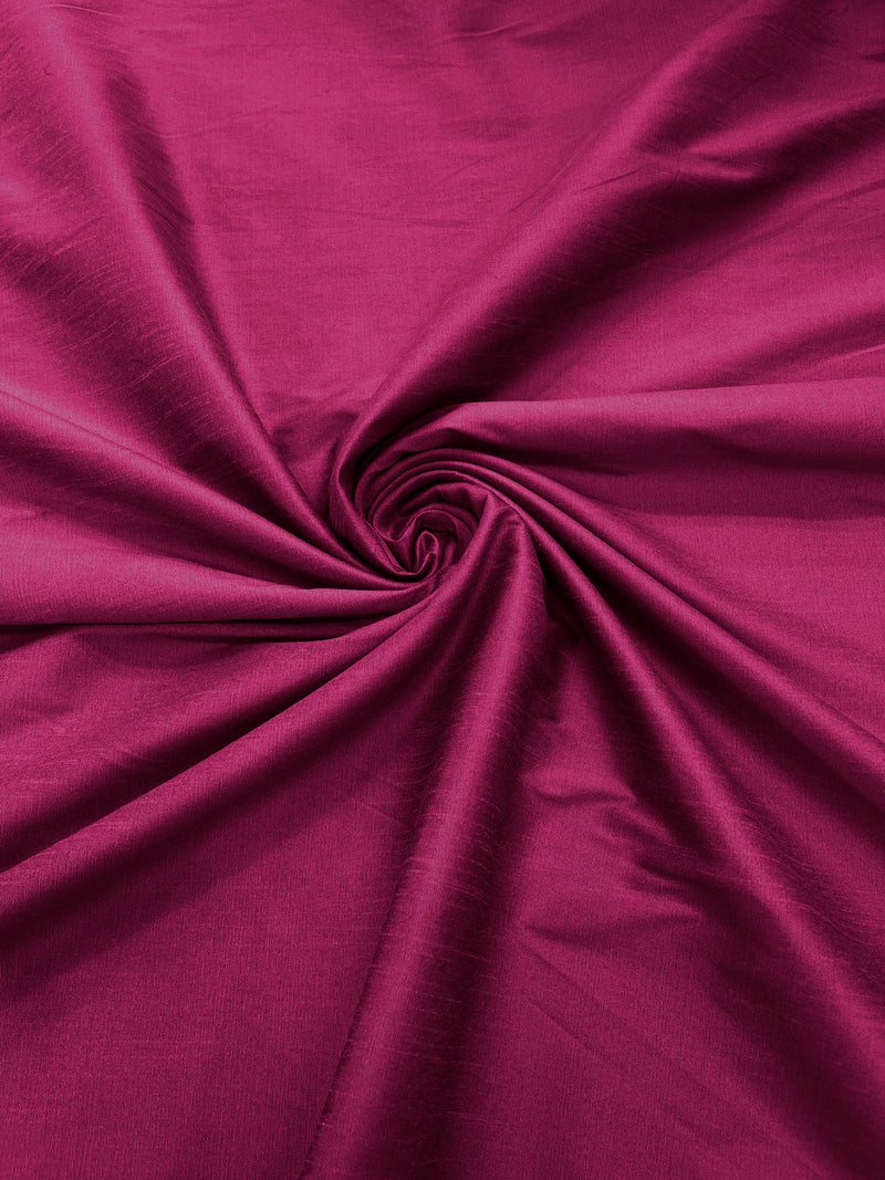 Dark Fuchsia -Polyester Dupioni Faux Silk Fabric/ 55” Wide/Wedding Fabric/Home Decor.