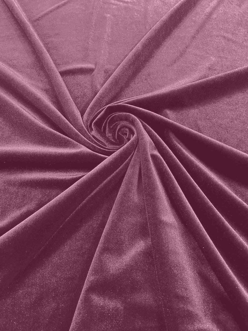 Solid Stretch Velvet Fabric  58/59" Wide 90% Polyester/10% Spandex By The Yard.