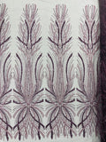 Palm Beaded Damask Design Fabric, by The Yard.