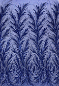 Feather Wing Shiny Sequin Design on a 4 Way Stretch mesh Fabric-Prom-Sold by The Yard.