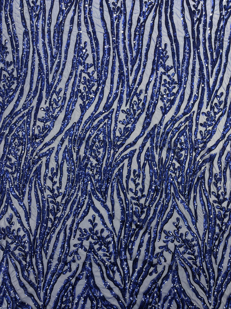Vine/Root Sequin 4 Way Stretch Mesh Fabric, by The Yard.