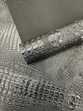 Florida Gator 3D Embossed Vinyl Fabric  / 2 Tone Crocodile Vinyl Leather 54" Wide