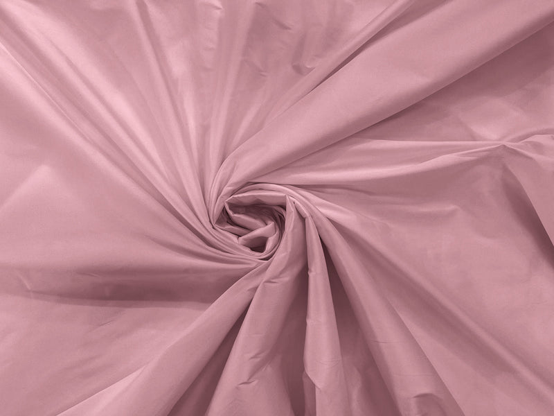 Dusty Pink - 100% Polyester Imitation Silk Taffeta Fabric 55" Wide/Costume/Dress/Cosplay/Wedding.