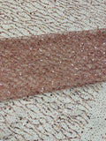 Sparkling Glitter Beads Sequin Fabric, Wave Design, Fabric Embroidered on a Mesh Lace Wedding Bridal Dress.