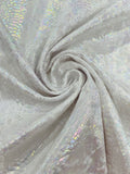 Illusion foil Snake design on a stretch velvet fabric-Sold by the yard.