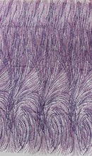 Shell Glitter Design On A Mesh Lace 54" Wide| New Creations Fabric & Foam Inc.