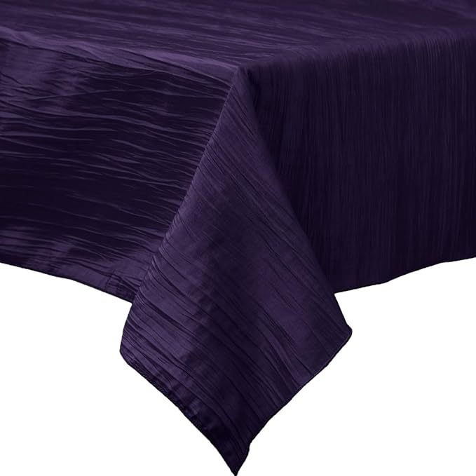 Rectangular Light Weight Accordion Design Crushed Taffeta Seamless Table Overlay. (58" Inches x 120" Inches)