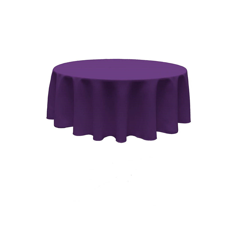 Eggplant Round Polyester Poplin Seamless Tablecloth - Wedding Decoration Tablecloth