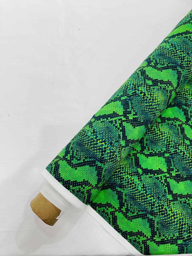 PYTHON SNAKE DIGITAL PRINT ON A SPANDEX FABRIC (By The Yard)