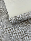 Florida Gator 3D Embossed Vinyl Fabric  / 2 Tone Crocodile Vinyl Leather 54" Wide