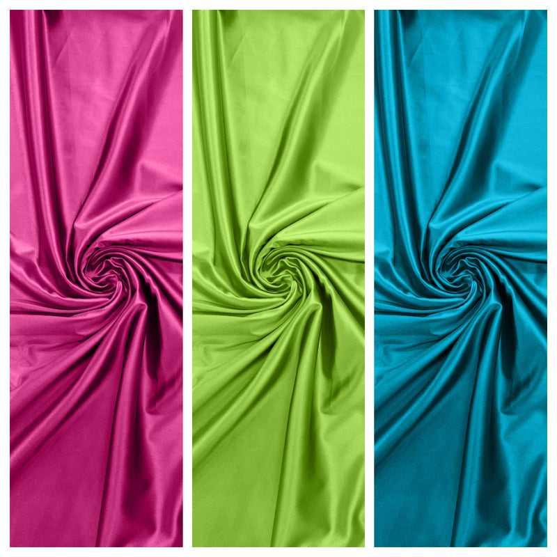 DELUXE HEAVY SHINY POLYESTER SPANDEX FABRIC (by the yard)