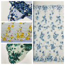 Multi Color 3d floral Daisy Design Embroider Lace 54" Wide| New Creations Fabric & Foam Inc.