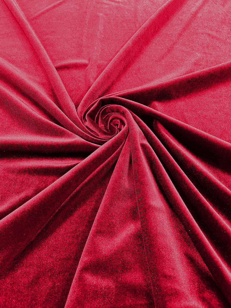 Solid Stretch Velvet Fabric  58/59" Wide 90% Polyester/10% Spandex By The Yard.