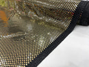 Gold Diamond Sequin On Black Metallic Lurex 58" Wide| New Creations Fabric & Foam Inc.