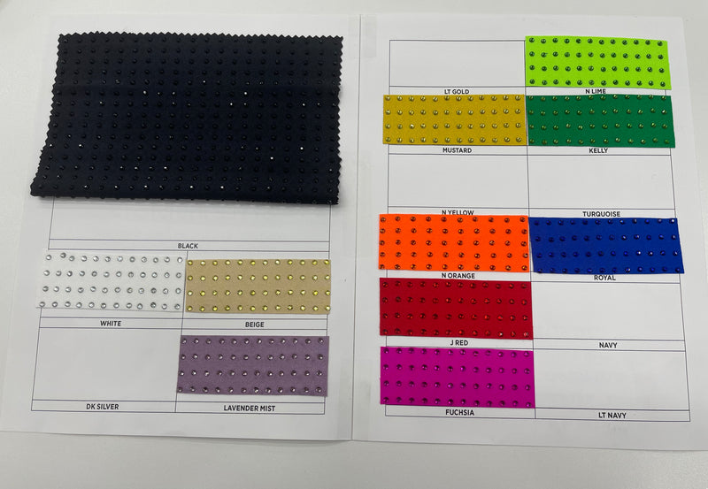 RHINESTONE NYLON SPANDEX FABRIC (By The Yard)