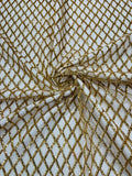 Luxury Diamond Design Mini Glitz Sequins On A Mesh Fabric