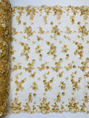 Multi Color 3d floral Daisy Design Embroider Lace 54" Wide| New Creations Fabric & Foam Inc.