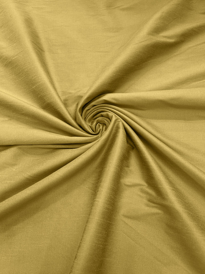 Gold - Polyester Dupioni Faux Silk Fabric/ 55” Wide/Wedding Fabric/Home Decor.