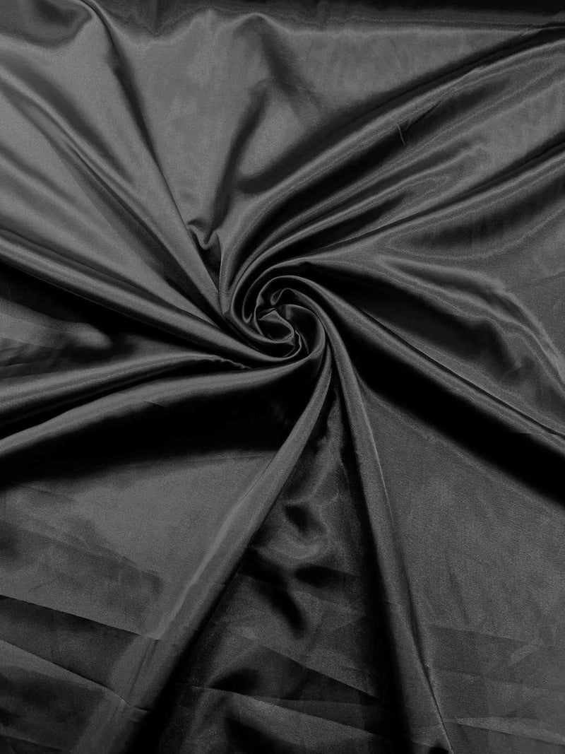 Gray Stretch Charmeuse Satin Fabric 58" Wide/Light Weight Silky Satin/Sold By The Yard