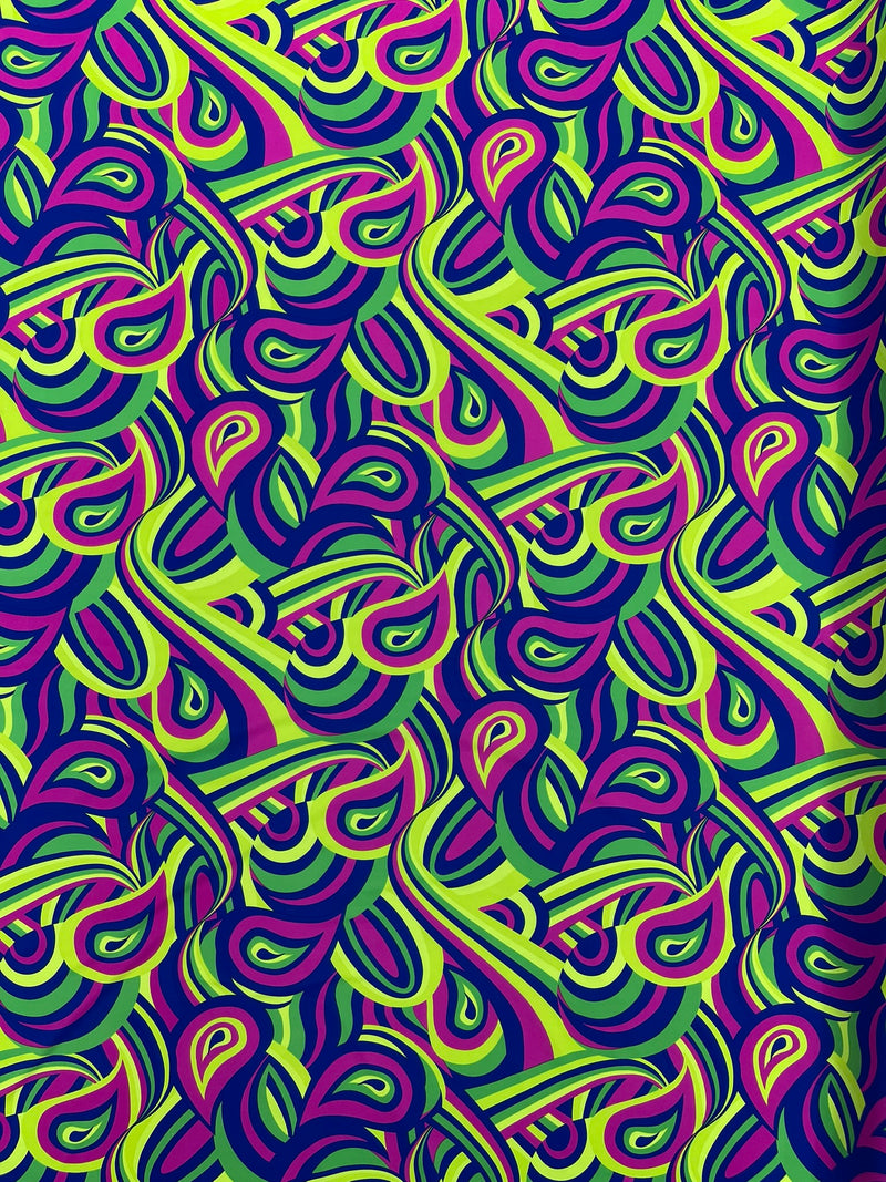 Retro Paisley Spandex, by The Yard.