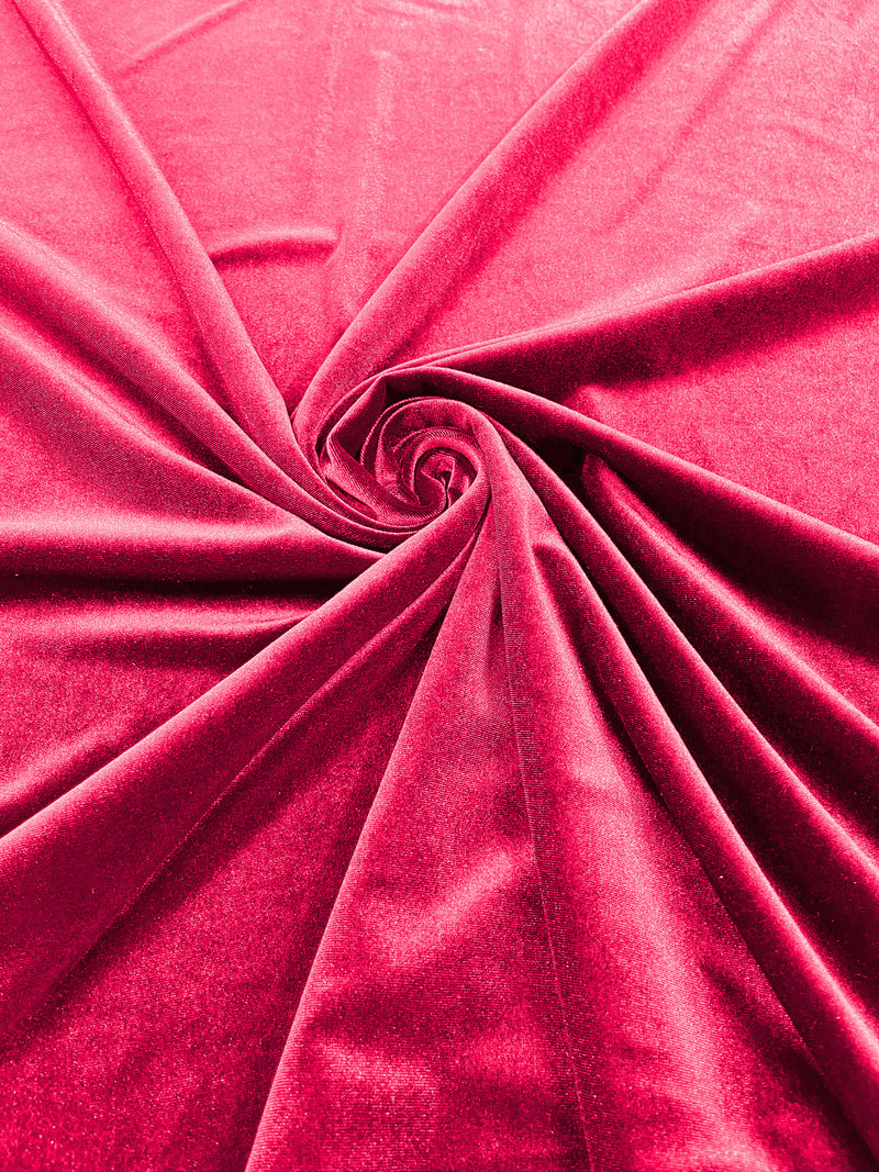 Solid Stretch Velvet Fabric  58/59" Wide 90% Polyester/10% Spandex By The Yard.