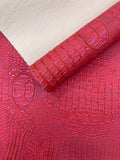 Metallic Gator Vinyl Fabric 54" Wide / Upholstery Crafting Accessories Applications Faux Leather PVC.