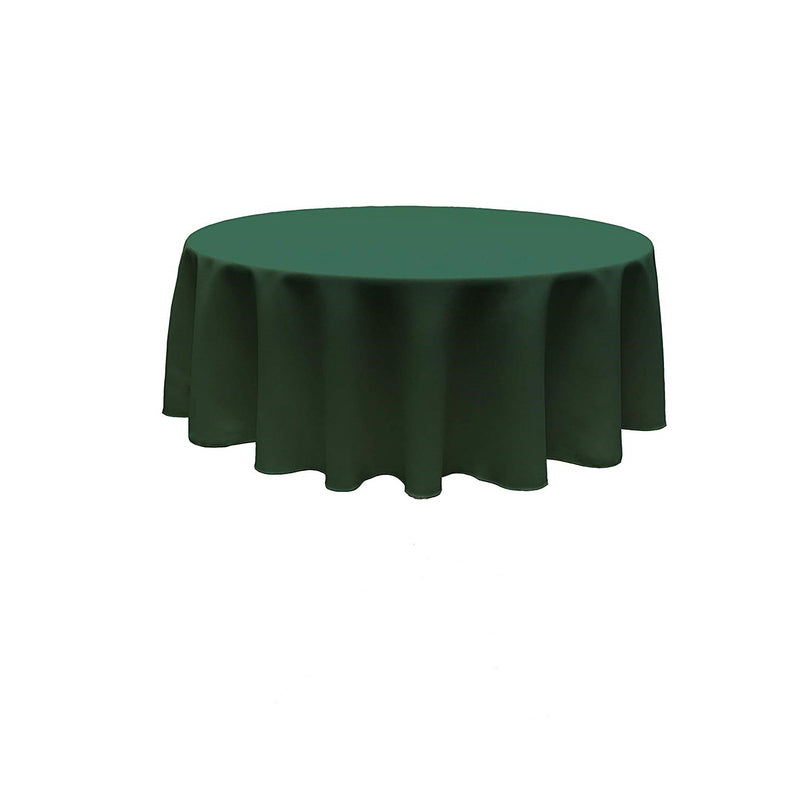 Hunter Green Round Polyester Poplin Seamless Tablecloth - Wedding Decoration Tablecloth