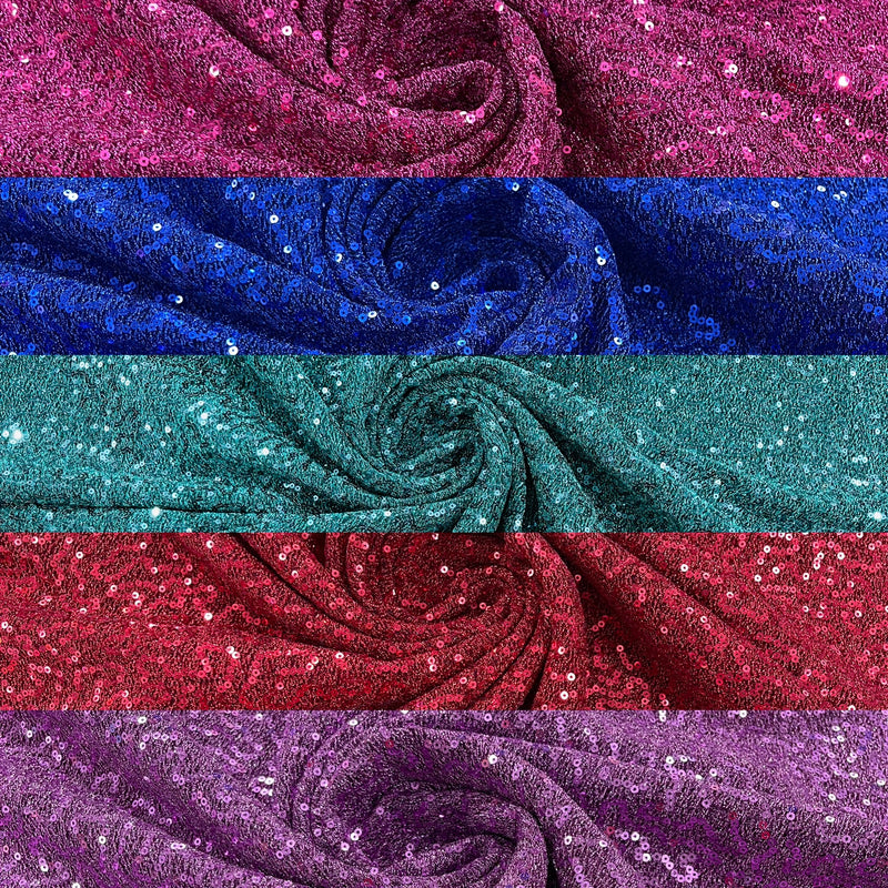 METALLIC TINSEL STRETCH LUREX SEQUIN FABRIC (By The Yard)