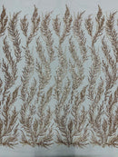 Vine Beaded Lace on Mesh 54" Wide | New Creation Fabric & Foam Inc.
