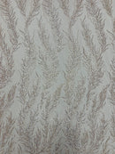 Vine Beaded Lace on Mesh 54" Wide | New Creation Fabric & Foam Inc.