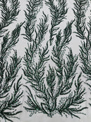 Vine Beaded Lace on Mesh 54" Wide | New Creation Fabric & Foam Inc.