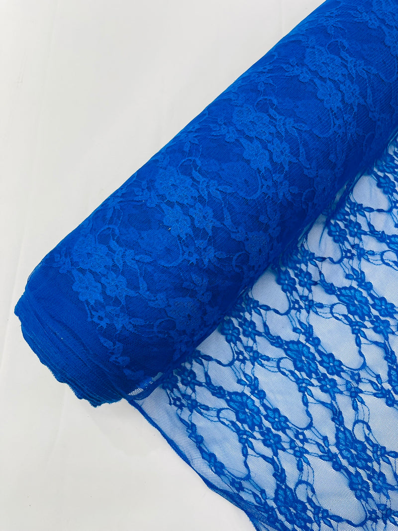 FLORAL NYLON STRETCH LACE (by the yard)