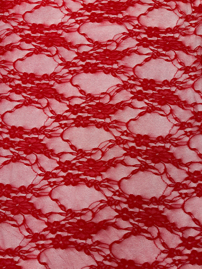 FLORAL NYLON STRETCH LACE (by the yard)