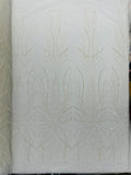 Palm Beaded Damask Design Fabric, by The Yard.