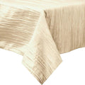 Rectangular Light Weight Accordion Design Crushed Taffeta Seamless Table Overlay. (58" Inches x 120" Inches)