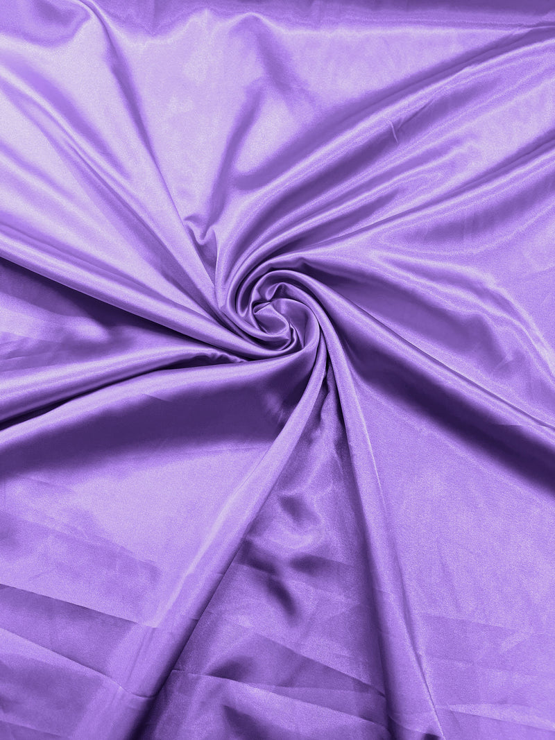 Lavender Stretch Charmeuse Satin Fabric 58" Wide/Light Weight Silky Satin/Sold By The Yard